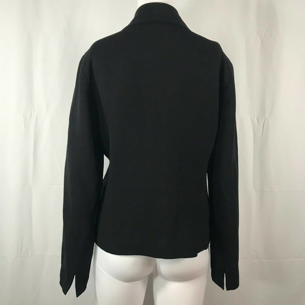 Doncaster Blazer Jacket Womens 6P Black‎ Wool Full Zip Blazer Jacket Pockets - Picture 4 of 10